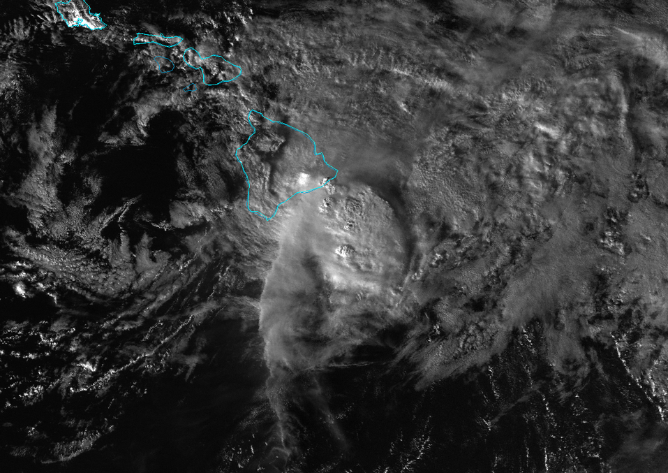 VIIRS DNB image of Tropical Storm Iselle - August 8