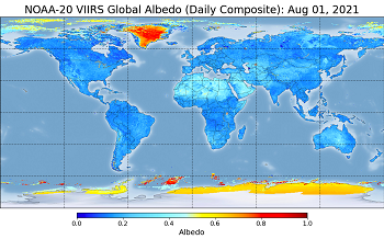 NOAA-20 VIIRS albedo on Aug, 01, 2021 - click to enlarge