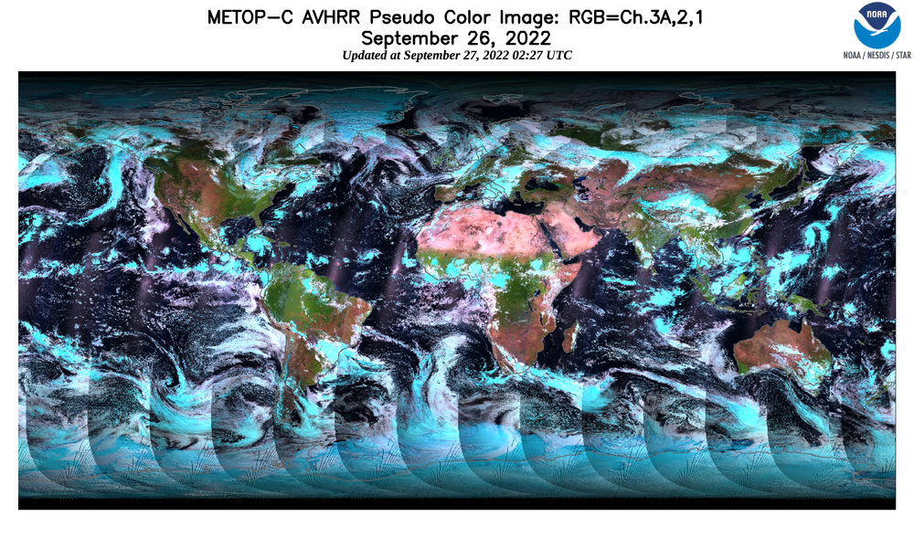 MetOp-C - Global Image - Pseudo Color Image - 09/26/2022