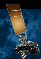 Artwork showing GOES-R satellite in orbit