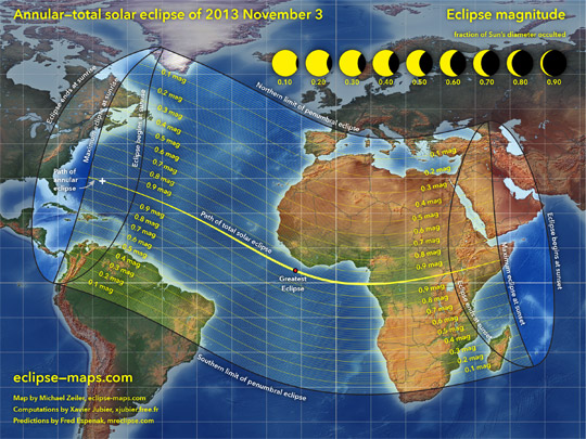 Path of the eclipse