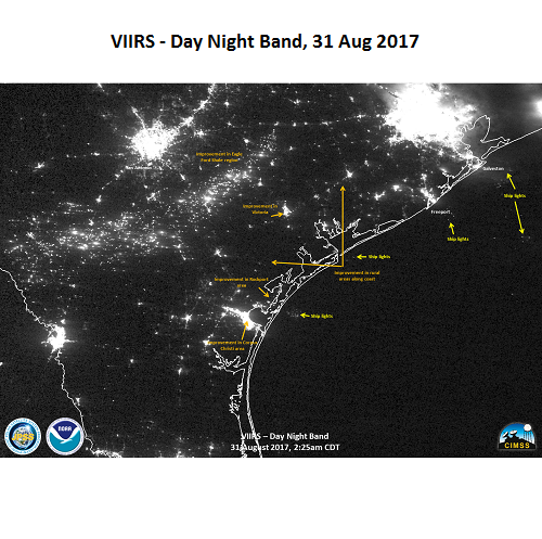 VIIRS Day/Night Band Image - Power Outages