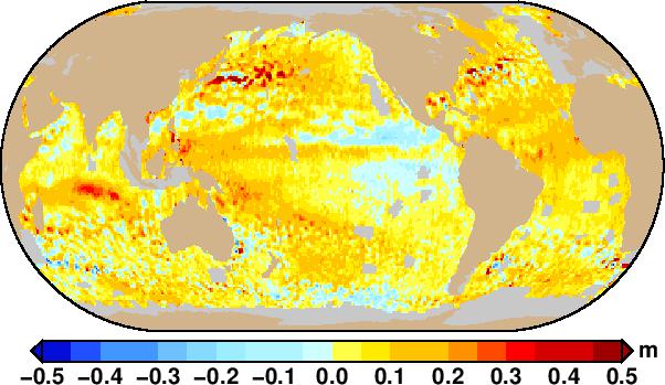 Sea level anomaly from NOAA CryoSat IGDR