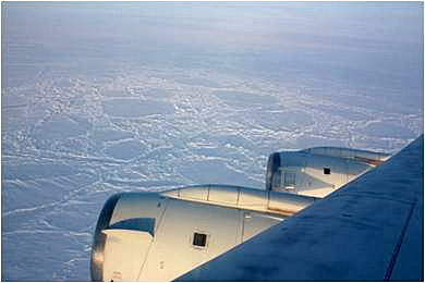 photo: Arctic Sea Ice, seen from the NASA DC-8(Credit: Michelle Williams, NASA)