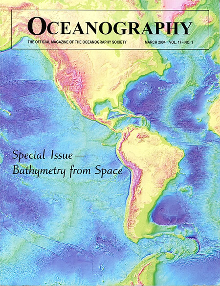 cover image, Oceanography, Vol. 17, Number 1, March 2004