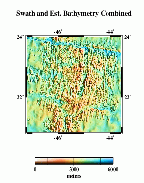 Swath and Est. Bathymetry Combined