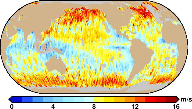 Wind speed from NOAA CryoSat IGDR
