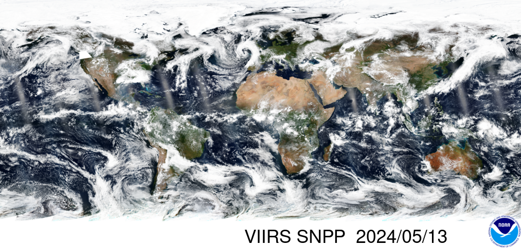 Near-real-time VIIRS-SNPP global true color image