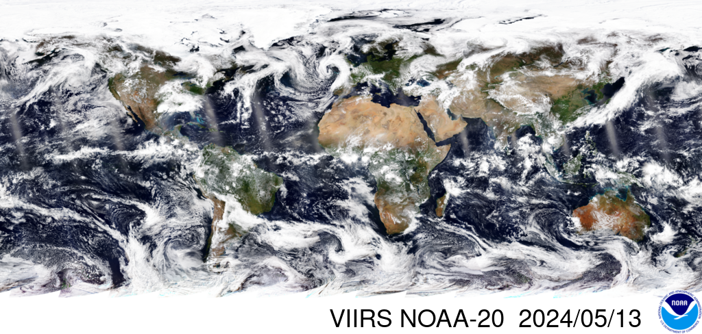 Near-real-time VIIRS-NOAA-20 global true color image