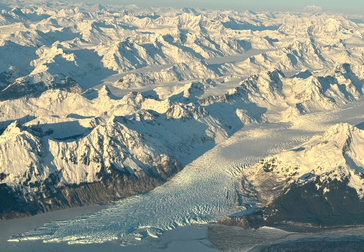 The Bering Glacier as photographed by the OWW 2024 team flight