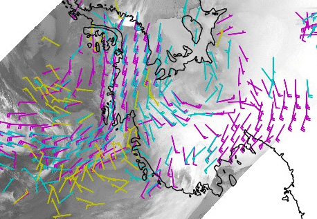 VIIRS Polar Winds Viewed over the Antarctic, September 2023