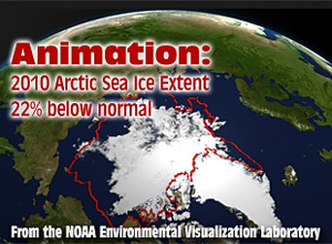 image: NOAA Environmental Visualization Laboratory Animation: 2010 Arctic Sea Ice Extent