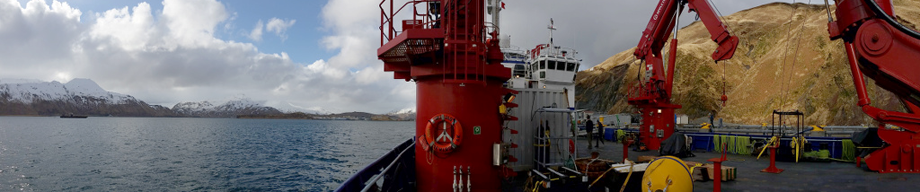 photo: View from the deck of the Sikuliaq, photo: Roger Topp, University of Alaska Museum of the North