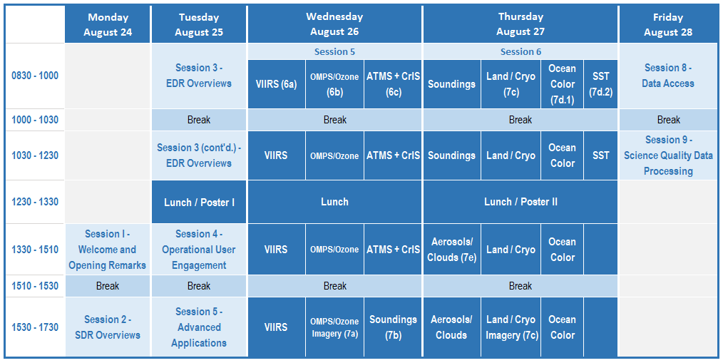 2015 JPSS Annual Science Meeting - block schedule