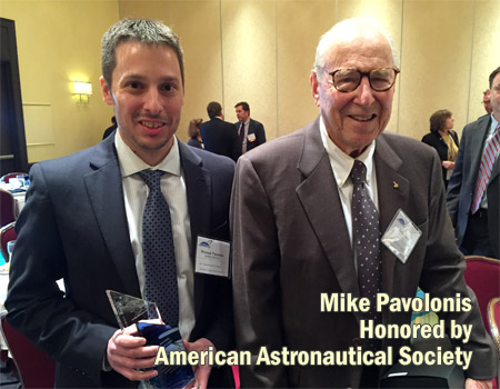 photo: Cmd. James Lovell and Mike Pavolonis, honorees at AAS