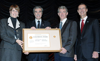 photo of Christopher W. Brown (third from left) receiving DOC Gold Medal
