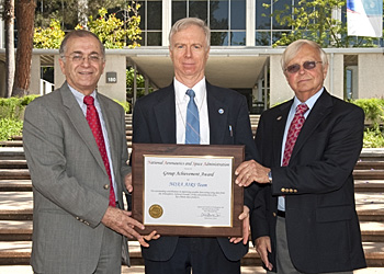 photo: Dr. Charles Elachi, Dr. Bob Atlas and Edward Weiler