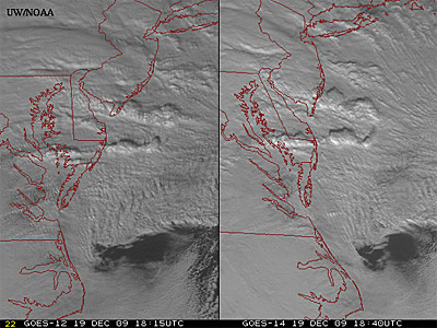 Animation of comparison: GOES-12 to GOES-14 east coast visible images, Dec. 19, 2009
