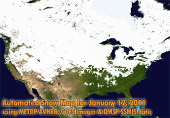 satellite image: Contiguous U.S., 1-12-2011
