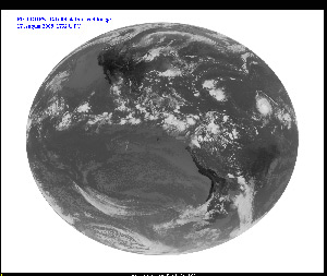 First GOES-14 Full Disk Infrared Image - August 17, 2009 - IR4