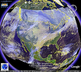 image of Google Earth AVHRR data