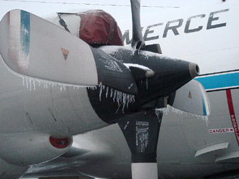 photo: Ice on the N43 propeller