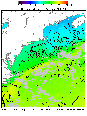image of SST fronts on the eastern U.S.